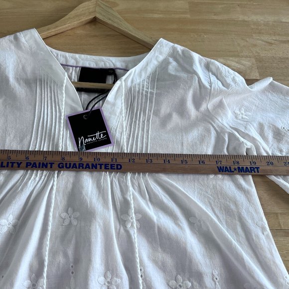 Short Bermuda Nanette Lepore White Sandbar Eyelet - Taille 0, 100% Coton, Occasion TB
